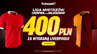Bonus 400 PLN za wygraną Liverpoolu z Galatasaray