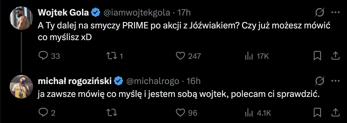Wojtek Gola do Rogozińskiego