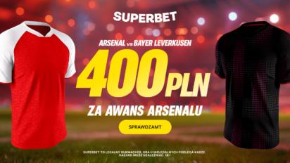 Bonus 400 PLN za awans Arsenalu do ćwierćfinału Ligi Mistrzów