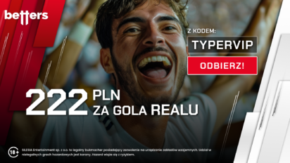 Bonus 222 PLN za gola Realu Madryt z Celtą Vigo