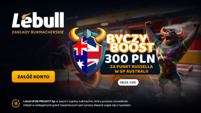 Bonus 300 PLN za punkt Russella w GP Australii