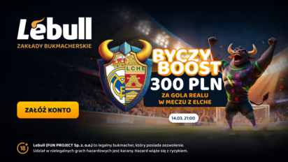 Bonus 300 PLN za gola Realu Madryt z Elche