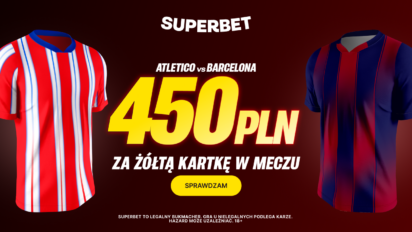 Bonus 450 PLN za żółtą kartkę w meczu Atletico Madryt - Barcelona