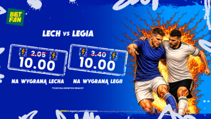 176 PLN na konto główne za wygraną Lecha lub Legii