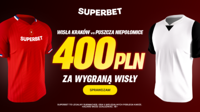 Bonus 400 PLN za wygraną Wisły z Puszczą