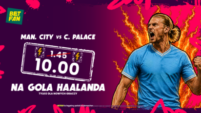 176 PLN na konto główne za gola Haalanda z Crystal Palace