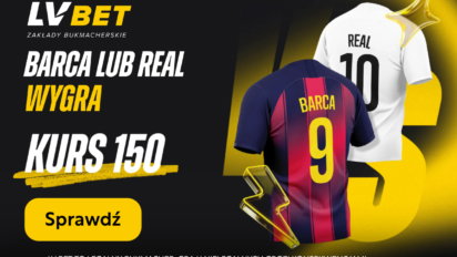 Kurs 150.00 na wygraną FC Barcelony lub Realu Madryt