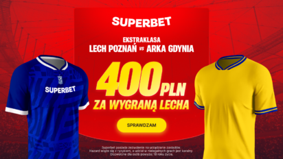 Bonus 400 PLN za wygraną Lecha Poznań z Arką Gdynia