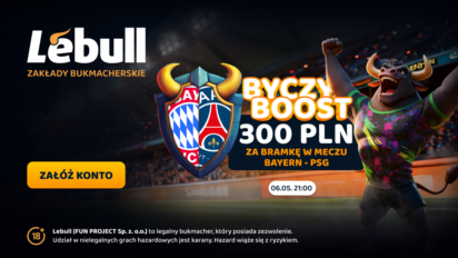 Bonus 300 PLN za gola w meczu Bayern vs PSG