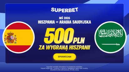 Bonus 500 PLN za wygraną Hiszpanii w meczu z Arabią Saudyjską