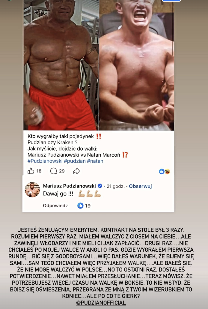 Marcoń o Pudzianie