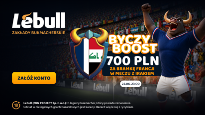 Bonus 700 PLN w Lebull za gola Francji z Irakiem