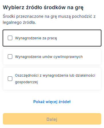 rejestracja sts zrodlo dochodu
