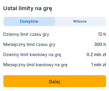 limity na gre w sts