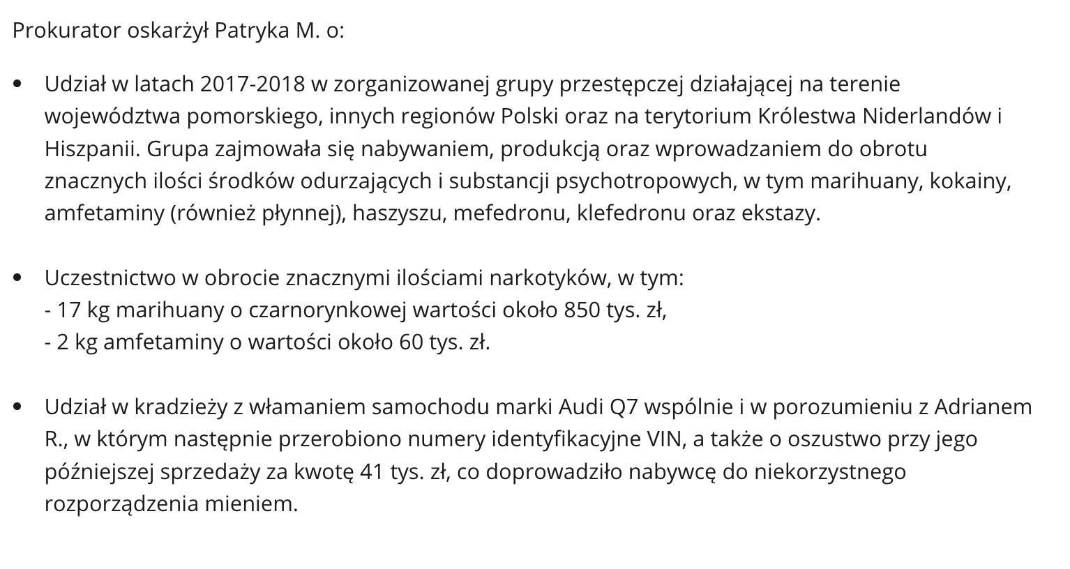 Akt oskarżenia przeciwko Patrykowi M., ps. „Wielki Bu” i Adrianowi R.