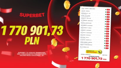 Rekordowa wygrana w Superbet! 1,77 mln zł z kuponu, który zaczął się w Lubartowie