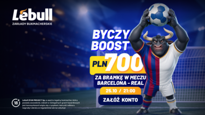 Mega bonus 700 PLN w Lebull za gola w El Clasico!